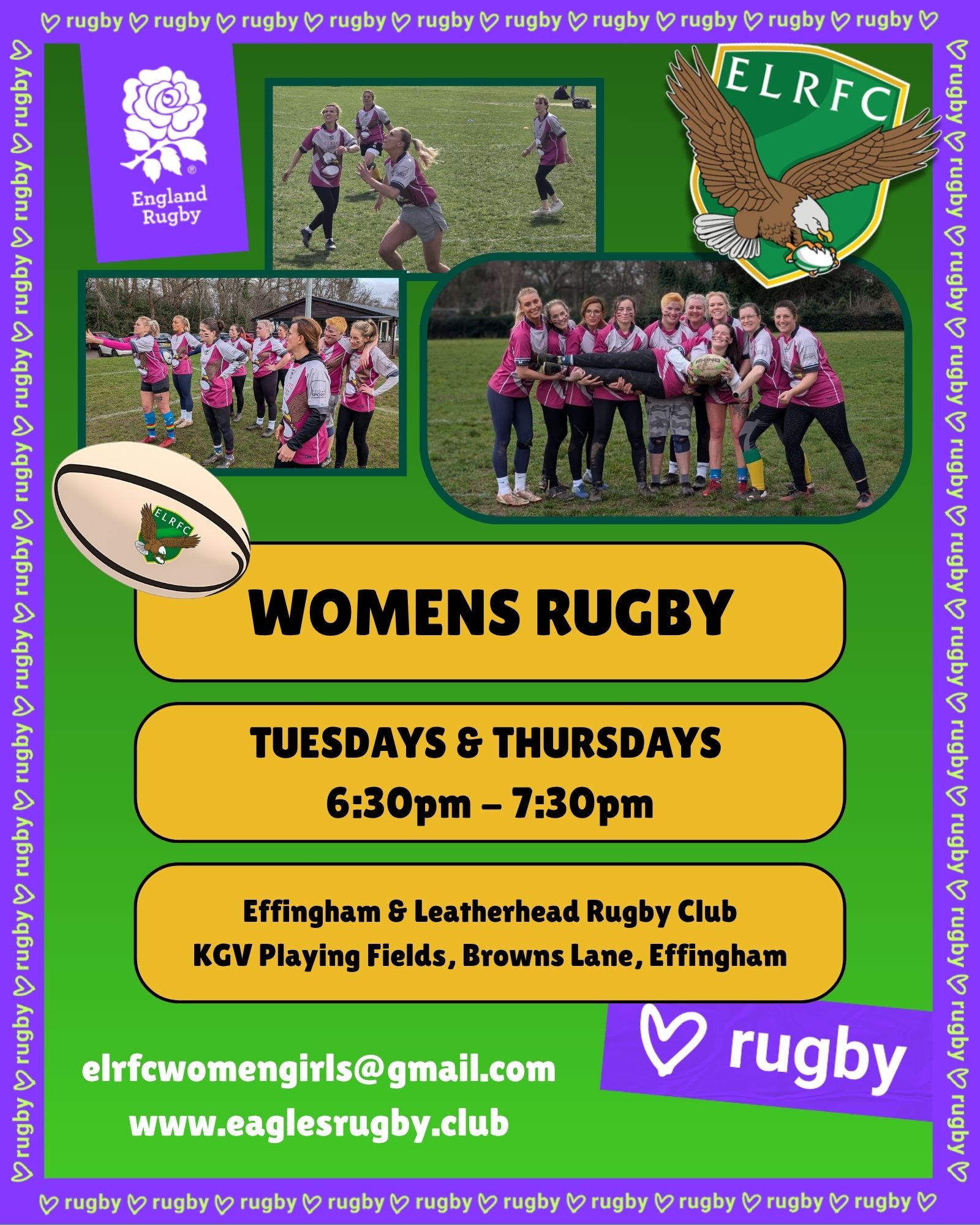 ELRFC Womens Rugby Poster